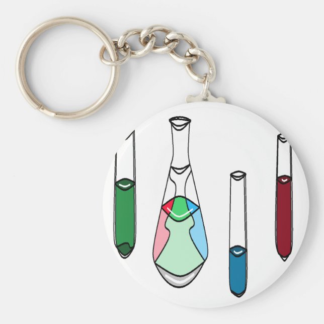 Llavero Science Beakers Test Tubes Solutions STEM (Frente)