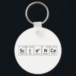 Llavero ScIeNCe Elementos de tabla periódicos Química de p<br><div class="desc">ScIeNCe Elementos de tabla periódica Palabra Química ScIe-NCe Palabras divertidas de yodo de Scanum Electron Nitrogen Cerium utilizando Símbolos de elementos de la tabla periódica!</div>