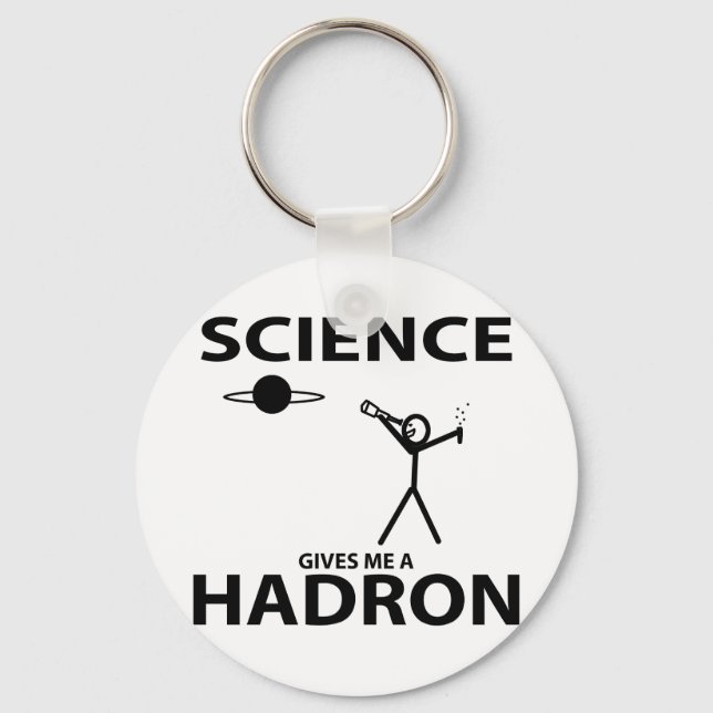 Llavero Science Gives Me a Hadron Stick Figure Nerd Gear (Anverso)