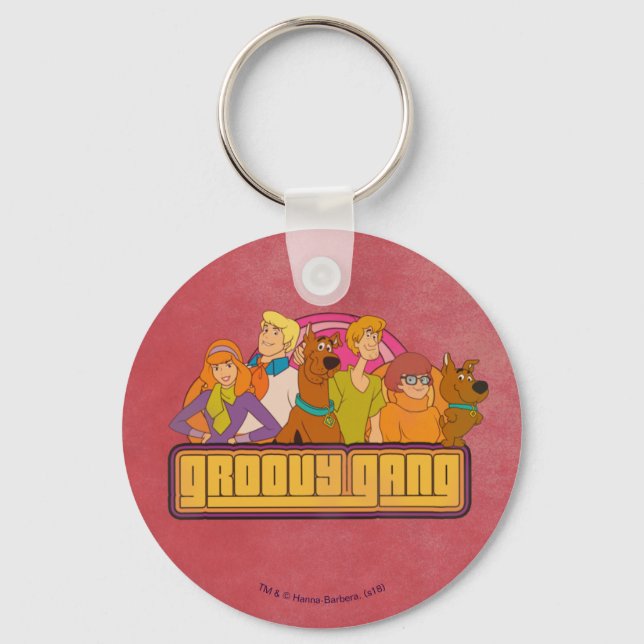 Llavero Scooby-Doo | Gráfico retro Personalizado "Groovy G (Anverso)