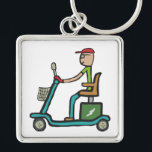Llavero Scooter de movilidad<br><div class="desc">El mejor viaje eléctrico a cualquier lugar - la moto de movilidad. Adquirir un stickman instantáneo fresco con esta imagen celebrando la diversión de baja velocidad de abordar la calle secundaria y el transporte público en este rey de la acera de cuatro ruedas.</div>