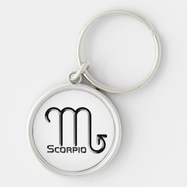 Llavero SCORPIO, Diseño Resumen del Rótulo Zodiaco, (Frente)