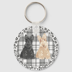 Llavero Scotties de tartán