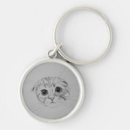 Llavero Scottish Fold Kitten Keychain