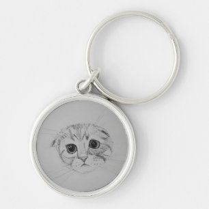 Llavero Scottish Fold Kitten Keychain