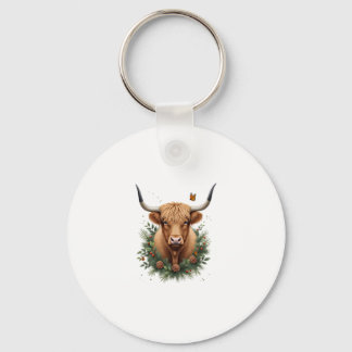 Llavero Scottish Highland Cow Cattle Hairy Cow Christmas W
