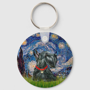Llavero Scottish Terrier 12c - Noche estrellada