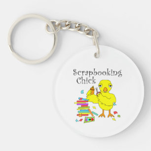Llavero Scrapbooking Chick Text