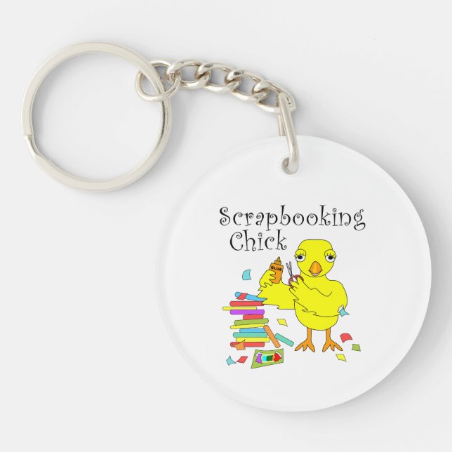 Llavero Scrapbooking Chick Text (Frente)