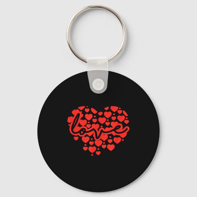 Llavero Script Love Heart Of Hearts Valentine's Day  (Anverso)