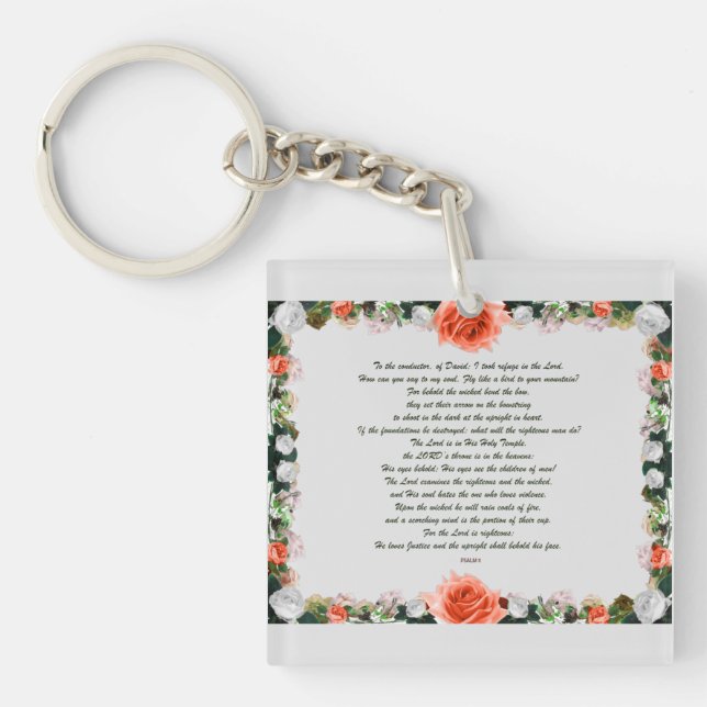 Llavero Scripture, Psalm 11, Botanic (Frente)