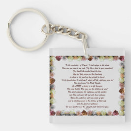 Llavero Scripture, Psalm 11, Flowerful