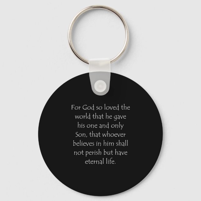 Llavero Scripture Quote John 3 16 (Anverso)