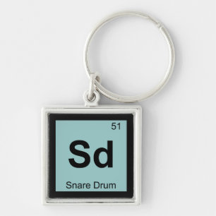 Llavero Sd - Símbolo de tabla periódica de química de tamb