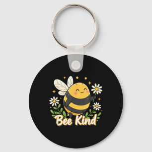 Llavero Sé Amable Abeja Linda Caricatura Floral Conciencia