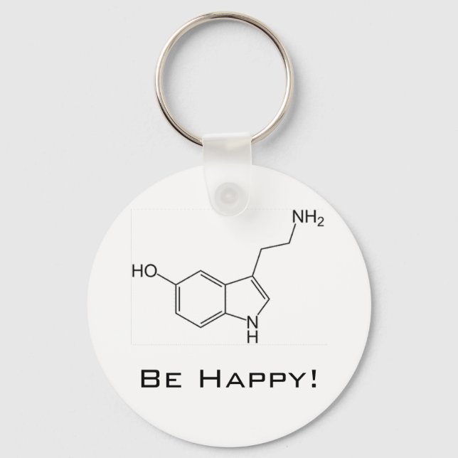 Llavero ¡Sé feliz! Cadena clave de serotonina (Anverso)