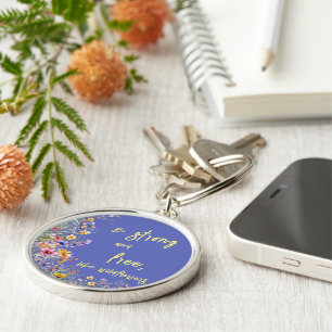 Llavero Sé fuerte y libre, como las flores silvestres   Fl