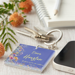 Llavero Sé fuerte y libre, como las flores silvestres | Fl