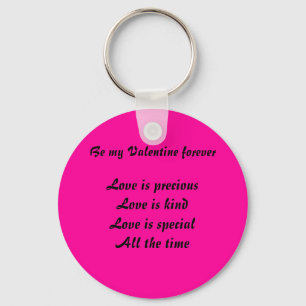 Llavero Sé mi valentina para siempre keychain