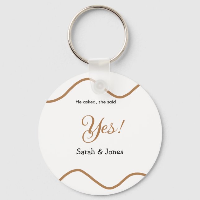 Llavero Se pidió se dijo que sí compromiso simple minimali (Anverso)