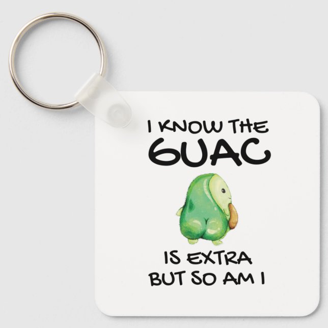 Llavero Sé Que El Guac Es Extra Pero También Lo Soy (Anverso)