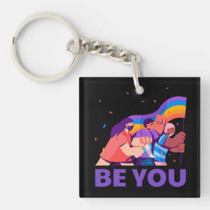 Llavero Sé tú. LGTB+Orgullo. Bandera del arco iris Keychai