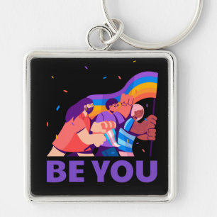 Llavero Sé tú. LGTB+Orgullo. Bandera del arco iris Keychai