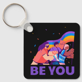 Llavero Sé tú. LGTB+Orgullo. Bandera del arco iris Keychai