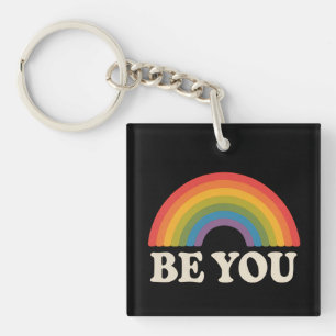 Llavero Sé tú Orgullo gay lésbico LGBTQ Aliado Arcoíris Re