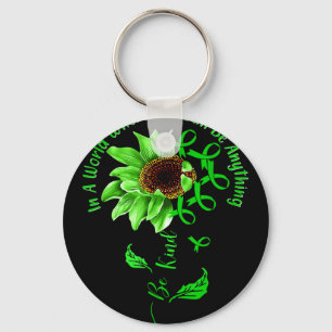 Llavero Sea amable con la Cinta Verde Sunflower Mental Hea