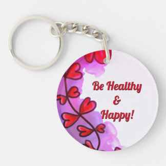 Llavero Sea saludable y feliz yo acrílico keychain