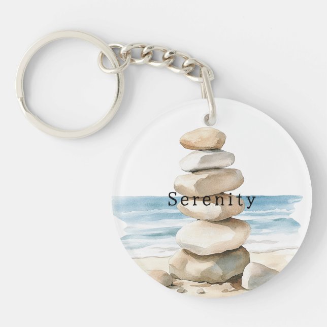 Llavero Sea Sand Rocks Serenity Beach Dream (Frente)