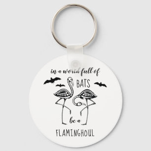 Llavero Sea un flamenco Skeleton Flamingo Halloween