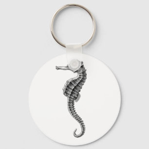 LLAVERO SEAHORSE SEALIFE BOTÓN NÁUTICO KEYCHAIN