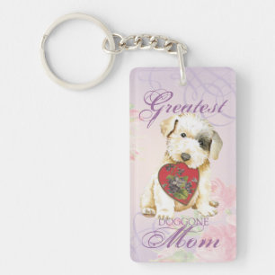 Llavero Sealyham Terrier Heart Mom Keychain