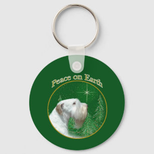 Llavero Sealyham Terrier Peace on Earth