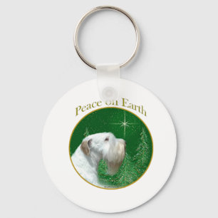 Llavero Sealyham Terrier Peace on Earth