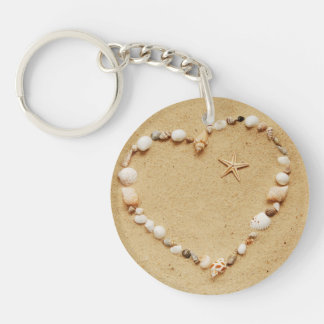 Llavero Seashell Heart con Starfish