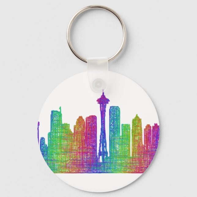 Llavero Seattle skyline (Anverso)