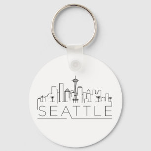 Llavero Seattle Stylized horizonte