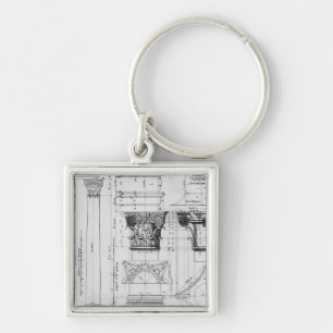 Llavero Sección y elevación de una columna compuesta