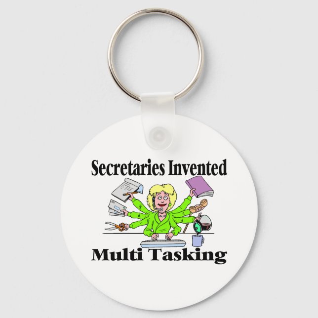 Llavero Secretaries Invented Multi Tasking (Anverso)