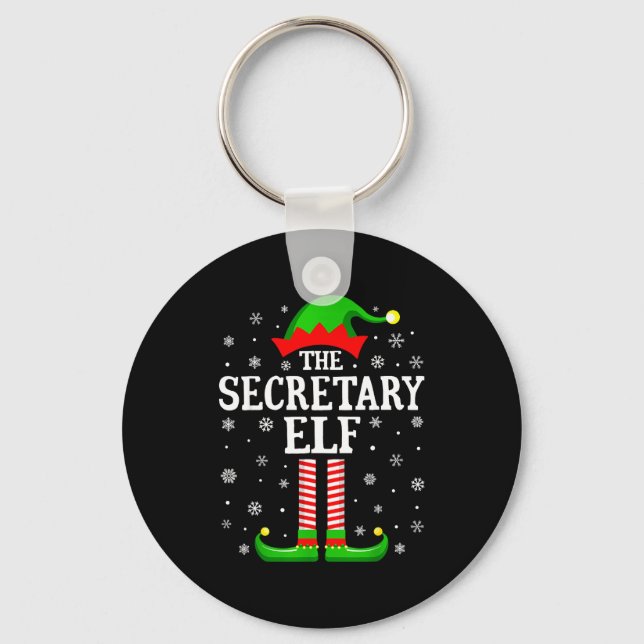 Llavero Secretary Elf Funny Christmas Family Matching  (Anverso)