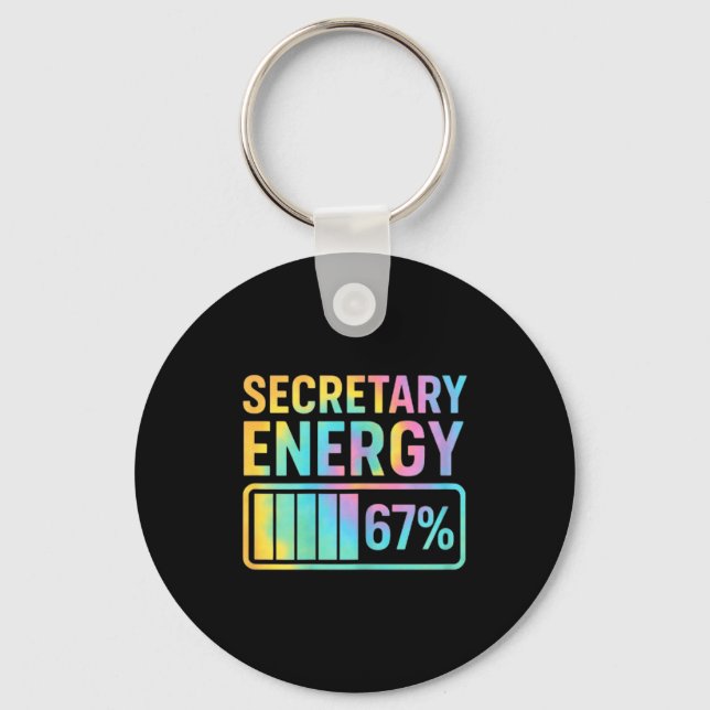 Llavero Secretary Energy 67 Percent Secretary Retro Vibes  (Anverso)