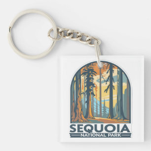 Llavero Secuoyas gigantes del Parque Nacional Sequoia retr
