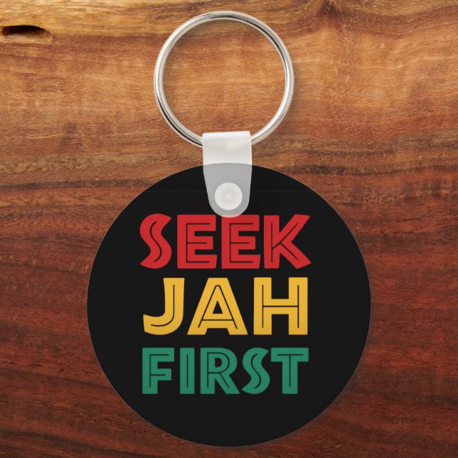 Llavero Seek Jah First Rastafarian Reggae Rasta Colors (Reverso )