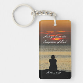Llavero Seek Ye First Kingdom of God, Mateo 6:33, Océano