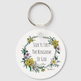 Llavero Seek Ye First the Kingdom Keychain