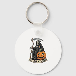 Llavero Segador del Amor Trabajo Halloween Calabaza Guadañ