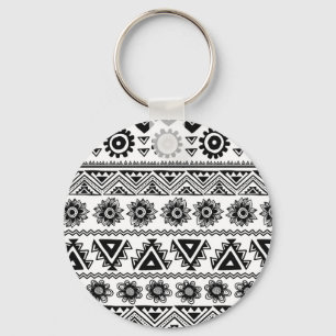 Llavero Segundo patrón tribal étnico, sin fisuras.
